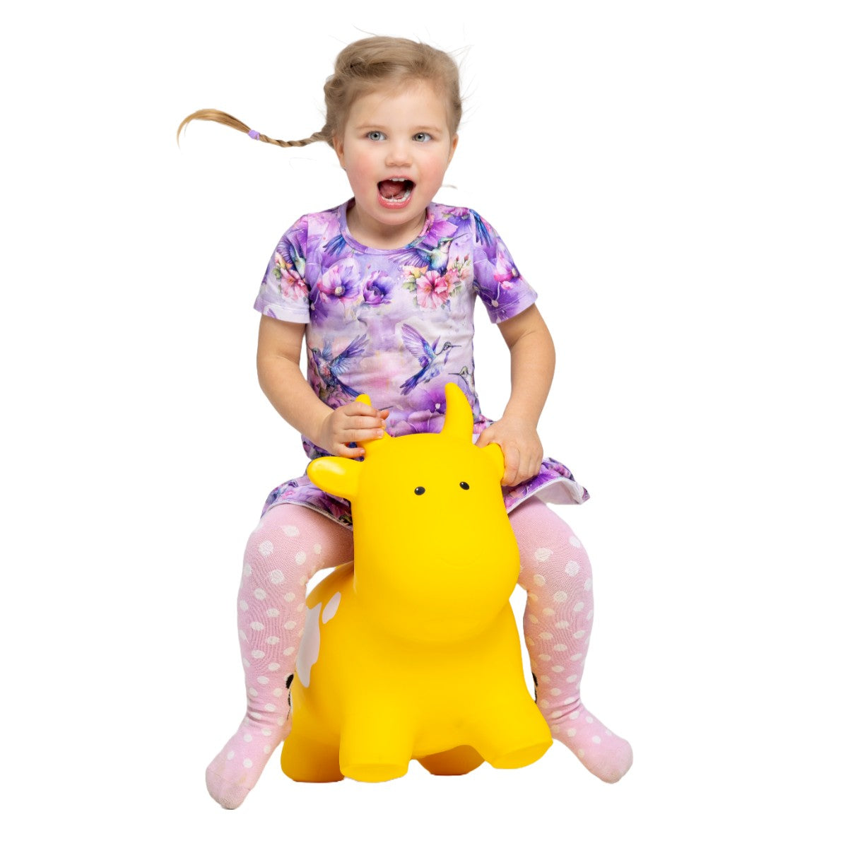 Animale saltellante JUMPY mucca gialla Gerardo's Toys