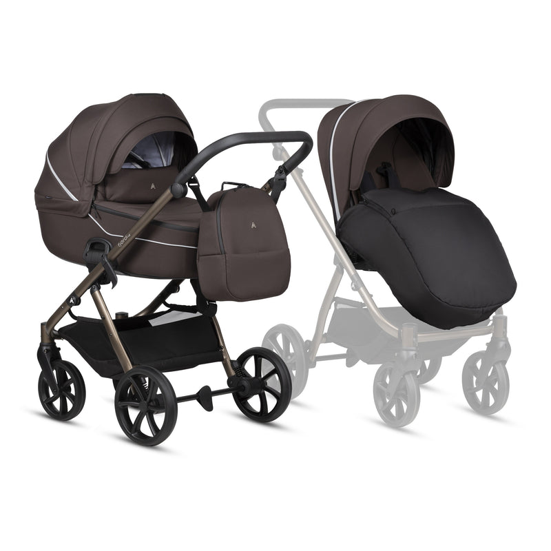 Kombikinderwagen 2-in-1 Noordi Fjordi V2, Dark Brown