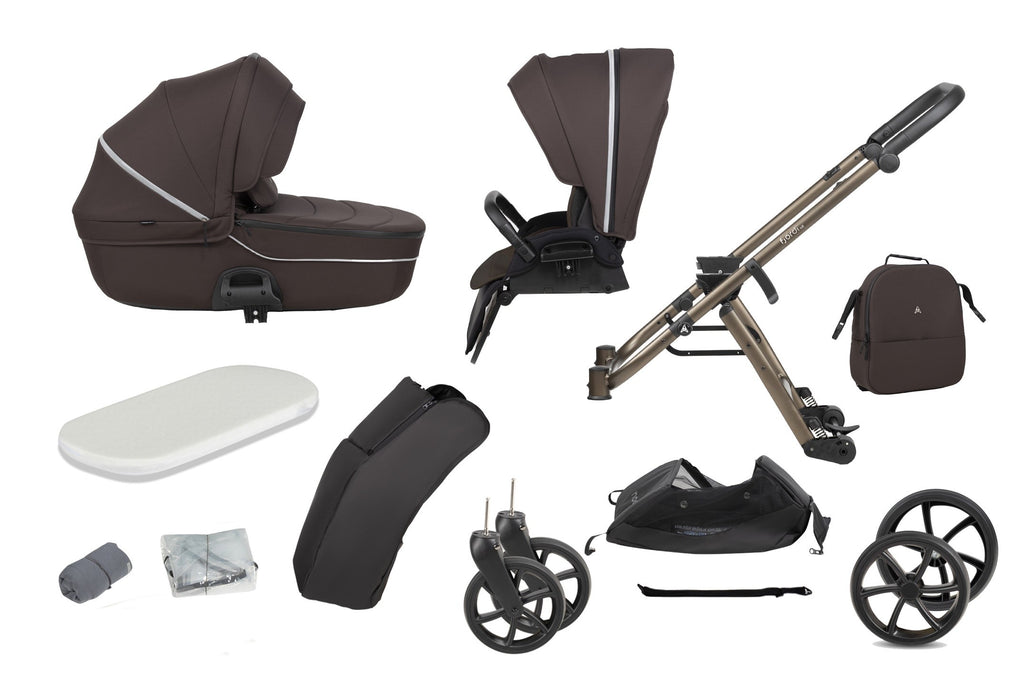 Cochecito 2 en 1 Fjordi V2 Dark Brown Noordi – vista 12