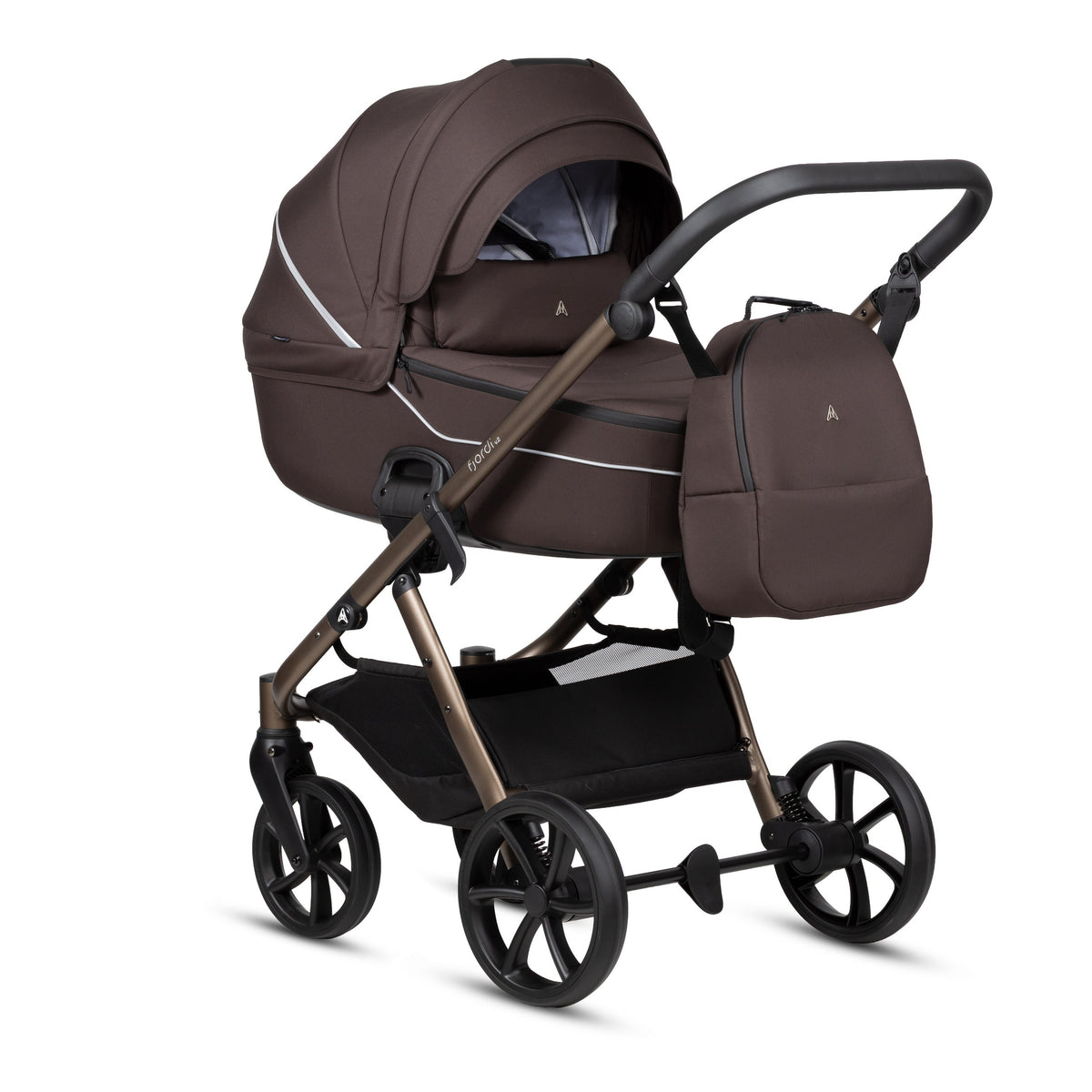 Poussette 2 en 1 Fjordi V2 Dark Brown Noordi – vue 2