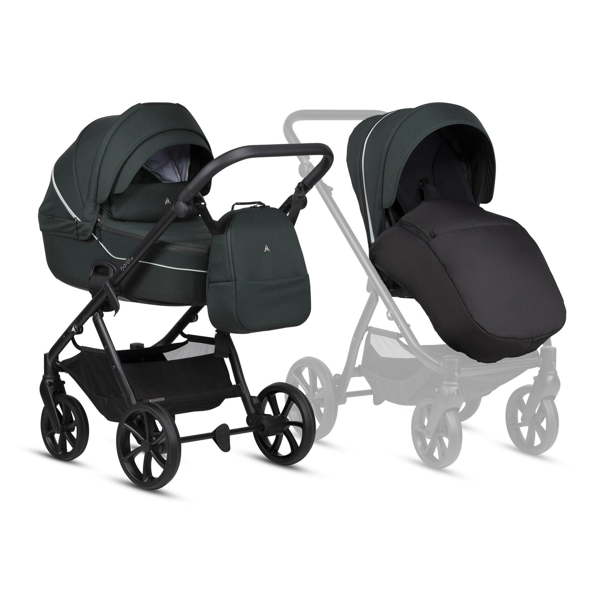 Kinderwagen 2-in-1 Fjordi V2 Forest Green Noordi