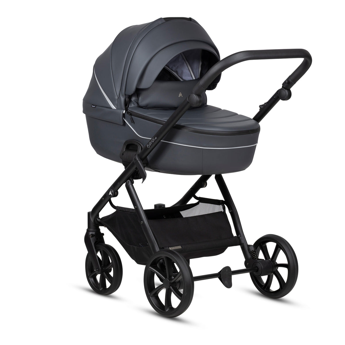 Poussette 2 en 1 Fjordi V2 Leather Shadow Grey Noordi – vue 2