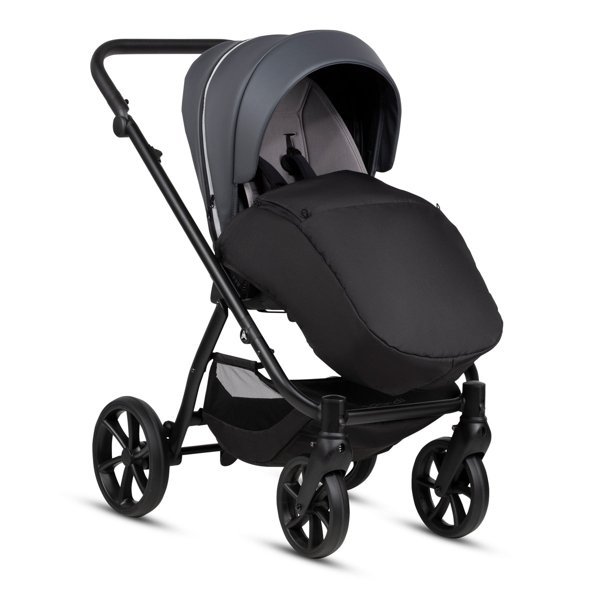 Poussette 2 en 1 Fjordi V2 Leather Shadow Grey Noordi – vue 5