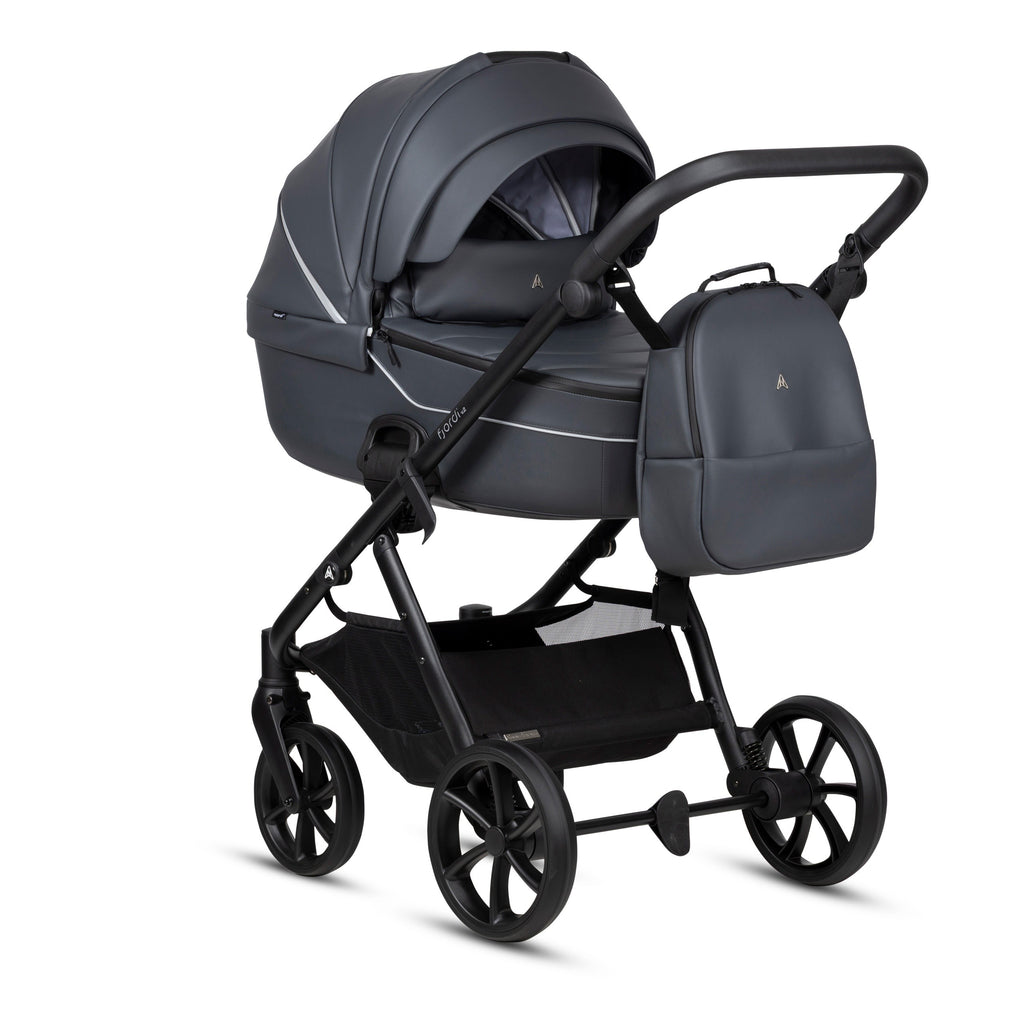 Poussette 2 en 1 Fjordi V2 Leather Shadow Grey Noordi