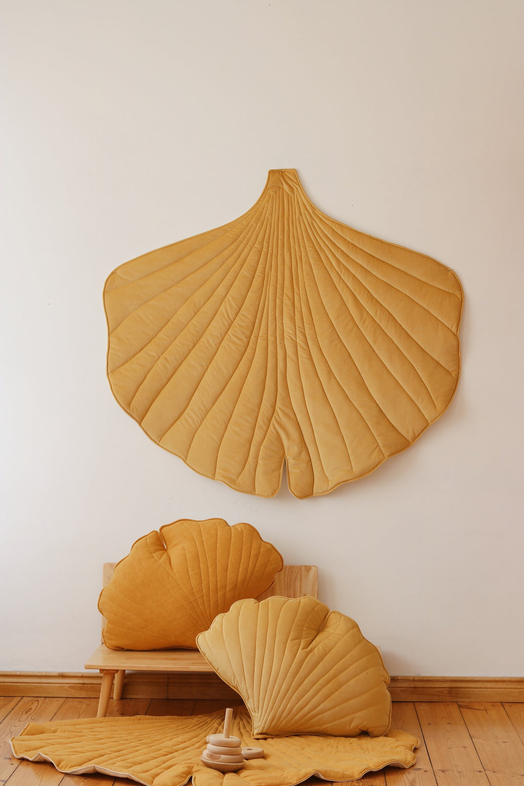 Tappeto foglia di ginkgo giallo moi mili – vista 7