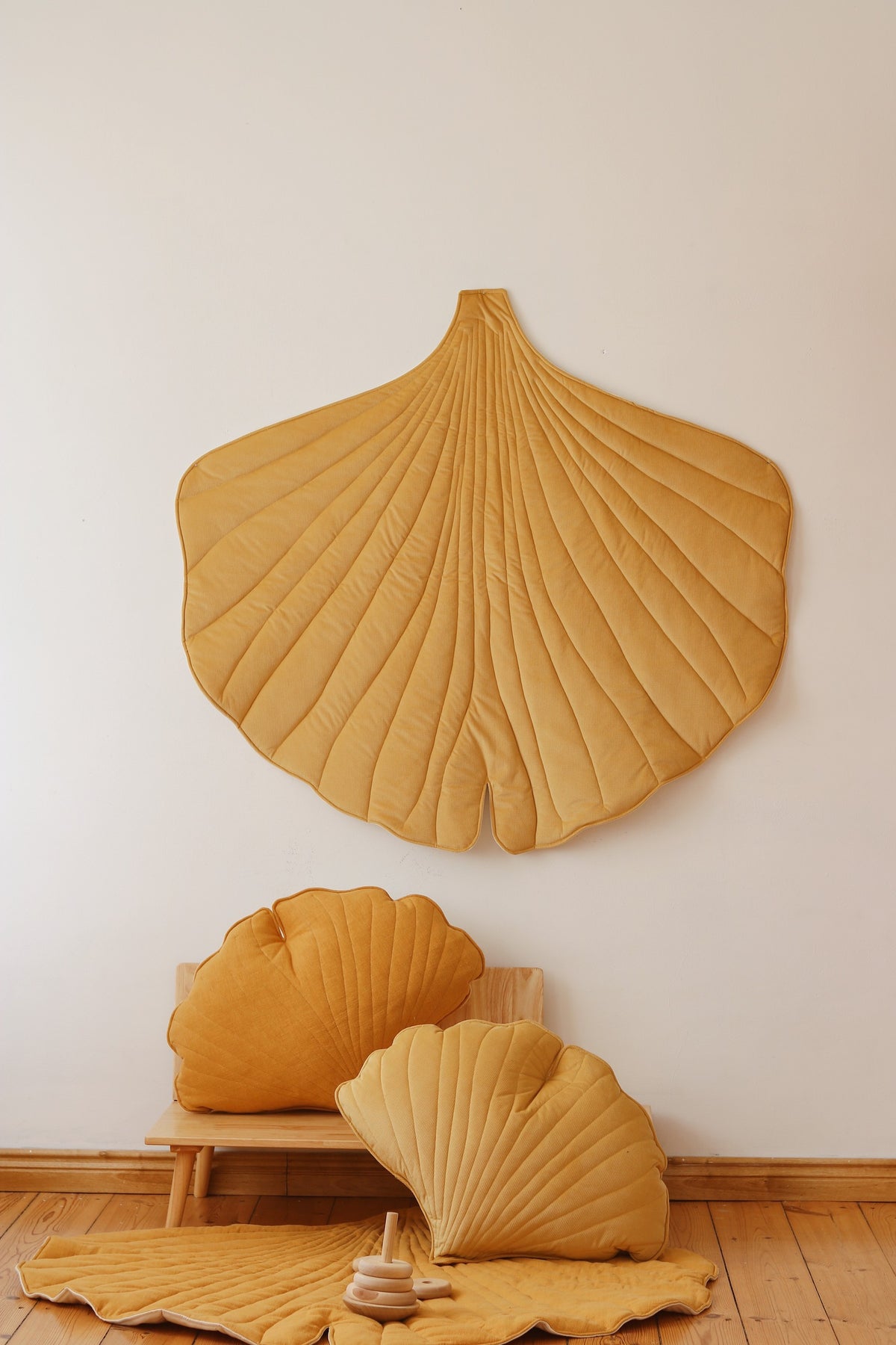 Tappeto foglia di ginkgo giallo moi mili – vista 7