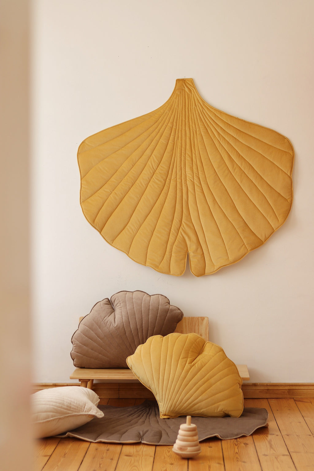 Tappeto foglia di ginkgo giallo moi mili – vista 8