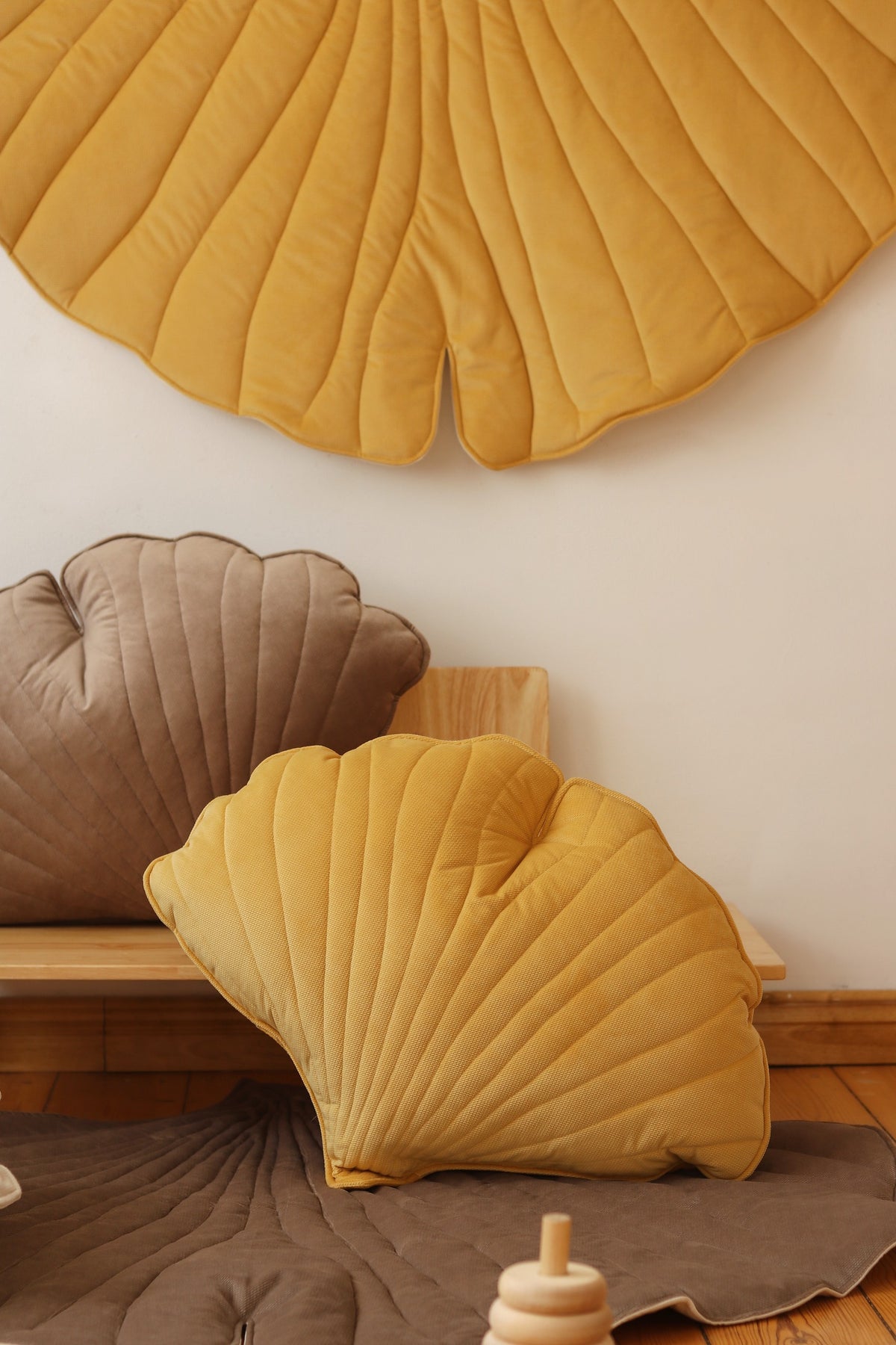 Tappeto foglia di ginkgo giallo moi mili – vista 6