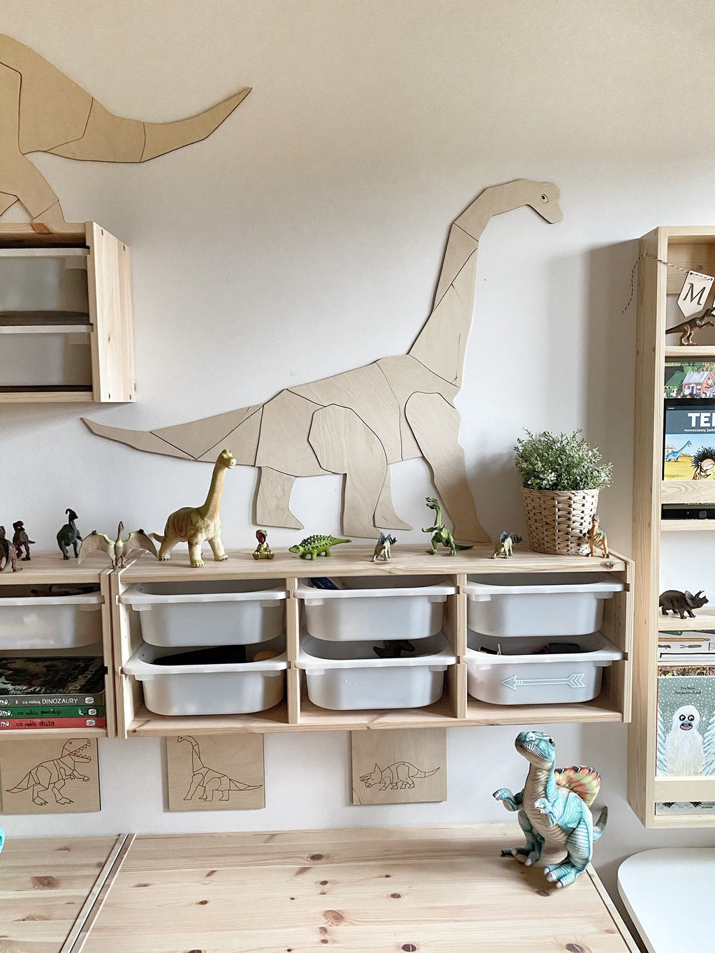 Wanddecoratie Diplodocus maat M Cut It Now – weergave 3