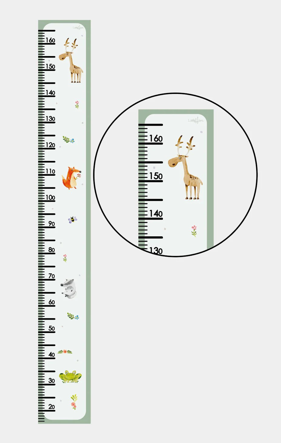 Toise enfant en papier Animaux rigolos Little Harri – vue 2