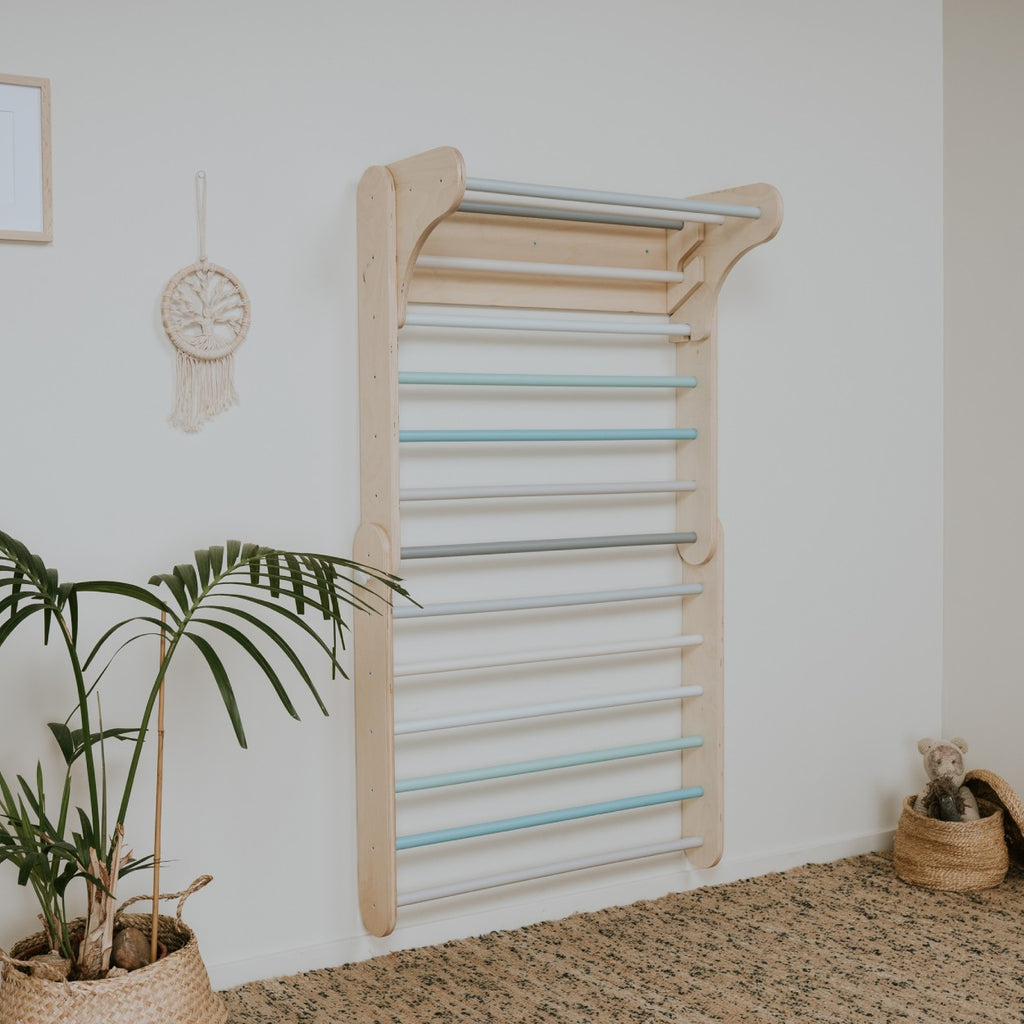 Triangle de Pikler avec espalier pastel leg&go
