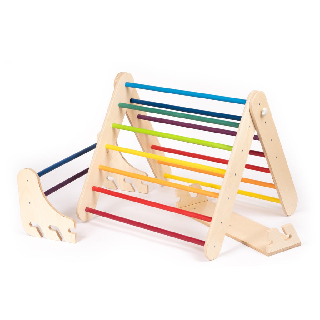Triangle de Pikler avec espalier arc-en-ciel leg&go – vue 9