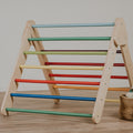 Triangle de Pikler en bois arc-en-ciel leg&go