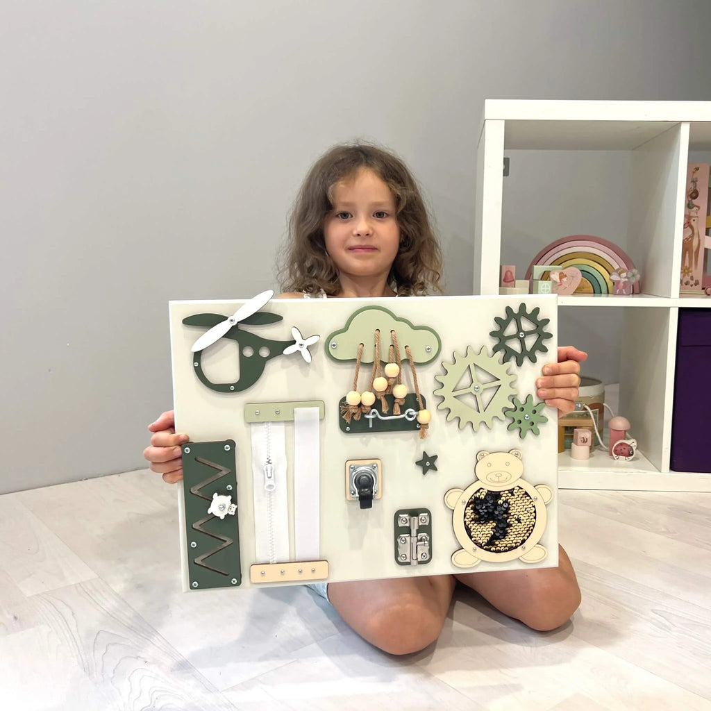 Tablero sensorial para bebé 30×40 cm BusyBunnyToys – vista 3