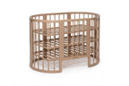 Lit bébé rond évolutif KOTTO Olin avec matelas, cappuccino