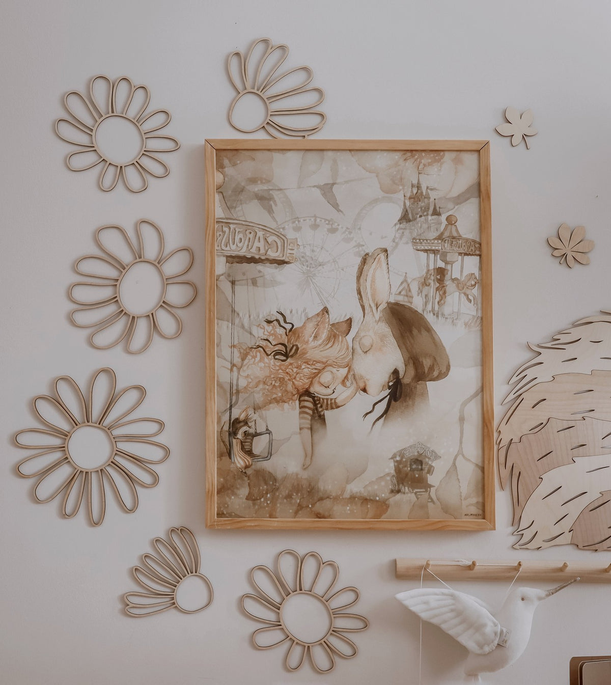 Wandbloemen madeliefjes Cut It Now – weergave 5