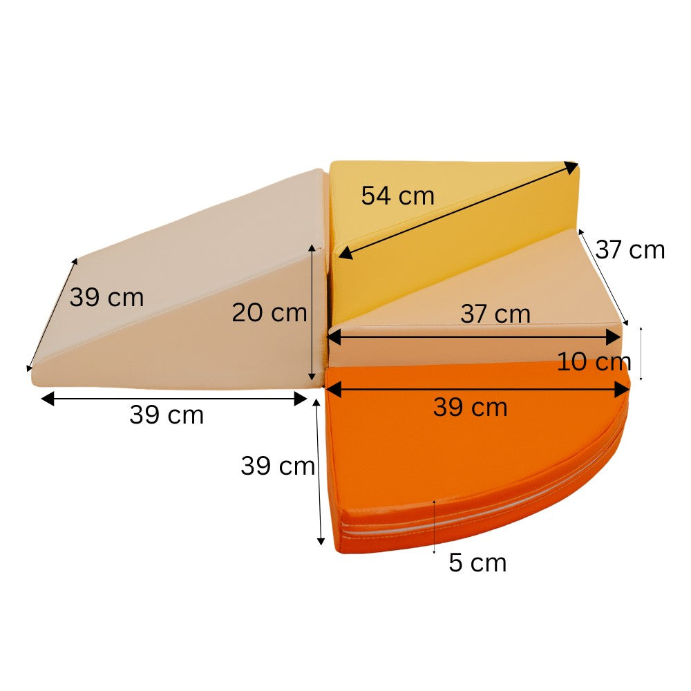 Blocs de motricité en mousse Lumo orange leg&go – vue 2