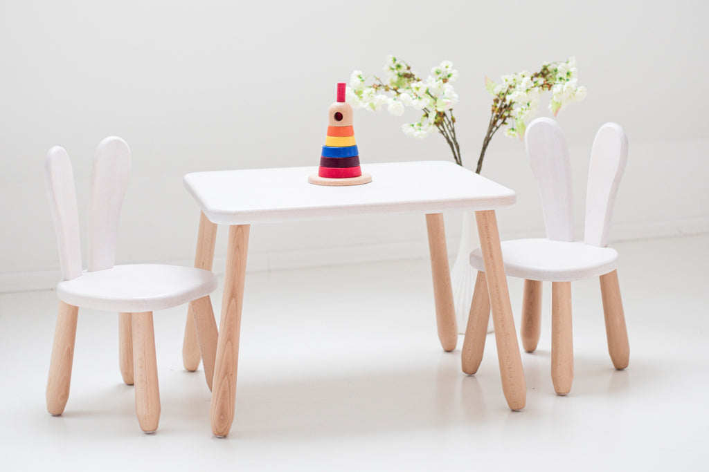 Table et 2 chaises enfant motif lapin Kidozia – vue 6