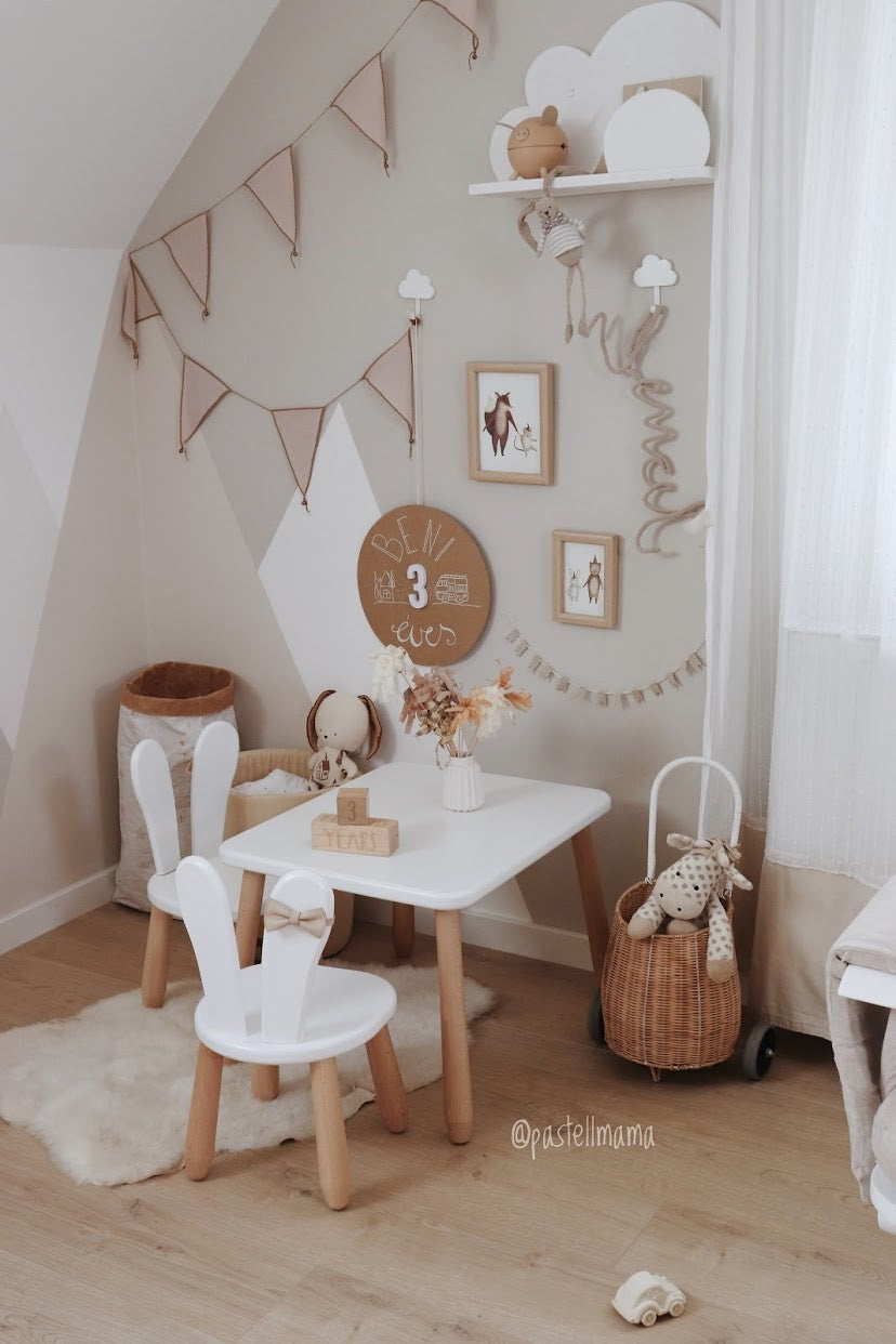 Table et 2 chaises enfant motif lapin Kidozia – vue 9