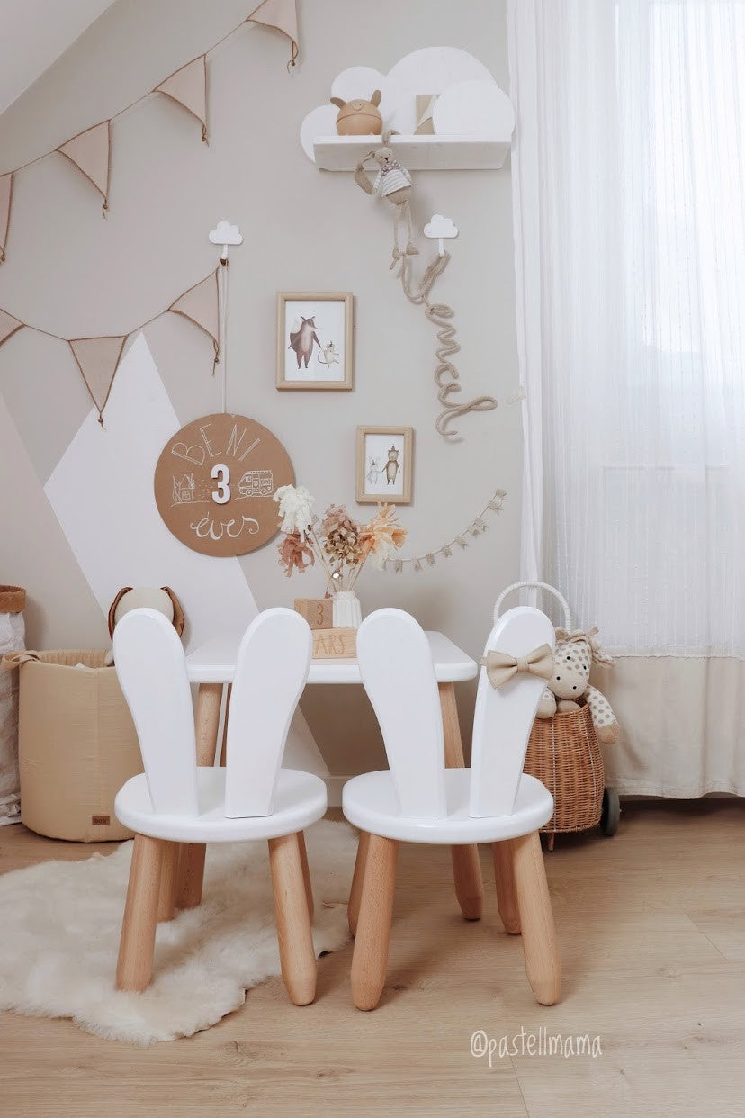 Table et 2 chaises enfant motif lapin Kidozia – vue 5