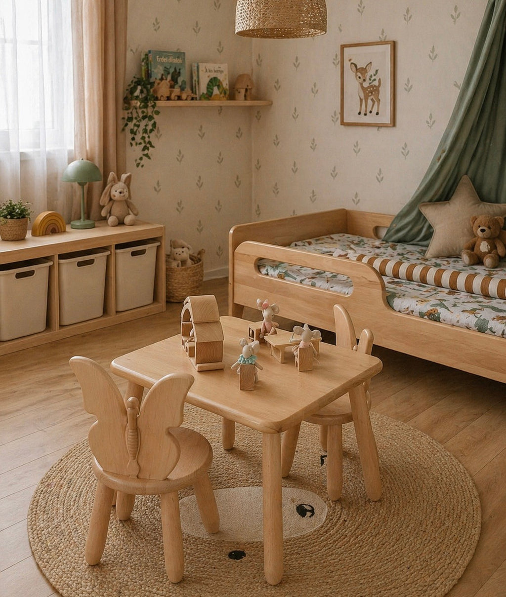 Table et 2 chaises enfant motif papillon Kidozia – vue 3
