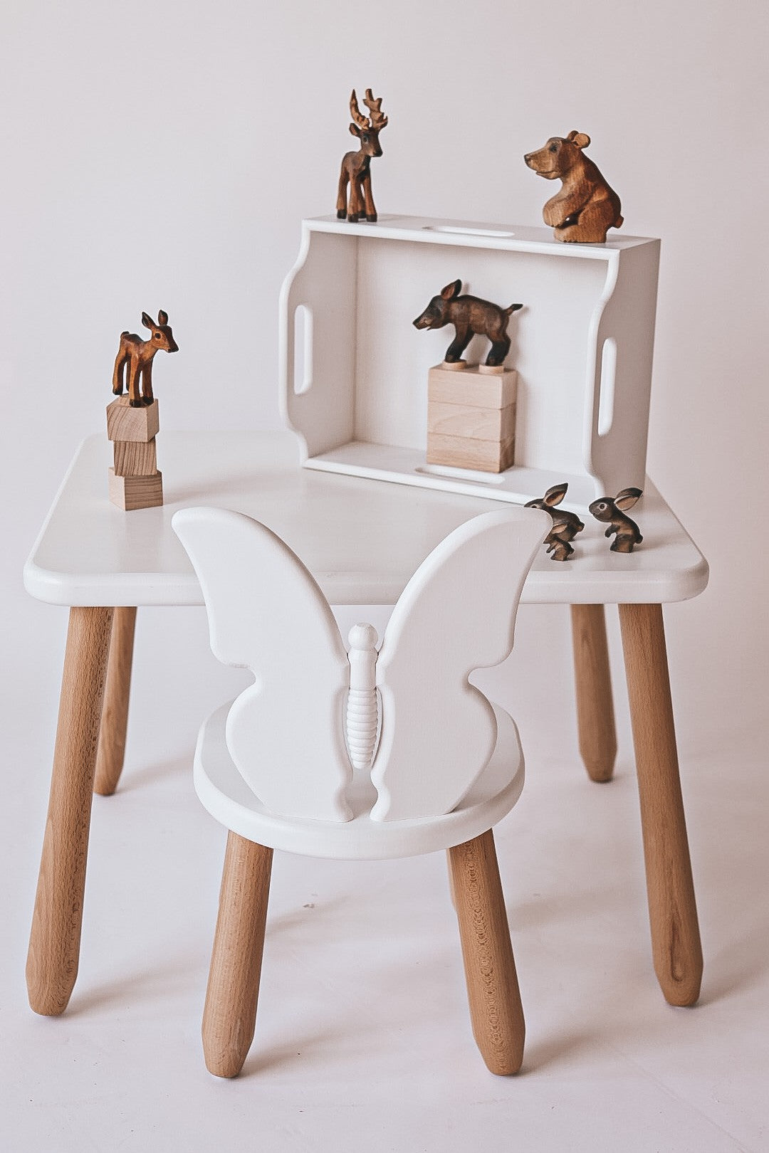 Table et 2 chaises enfant motif papillon Kidozia – vue 2