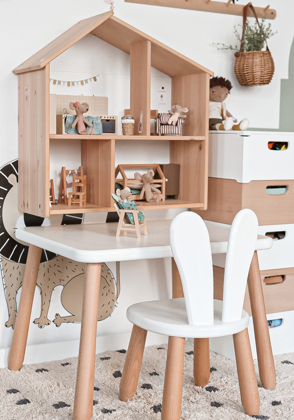 Kindertisch mit Stuhl Motiv Hase Kidozia – Ansicht 4