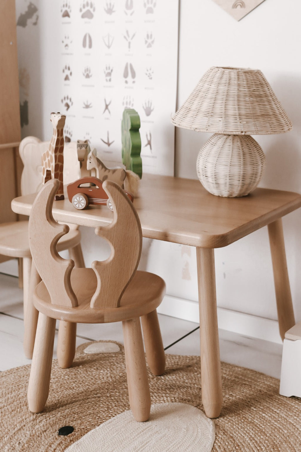 Table et chaise enfant motif cerf Kidozia