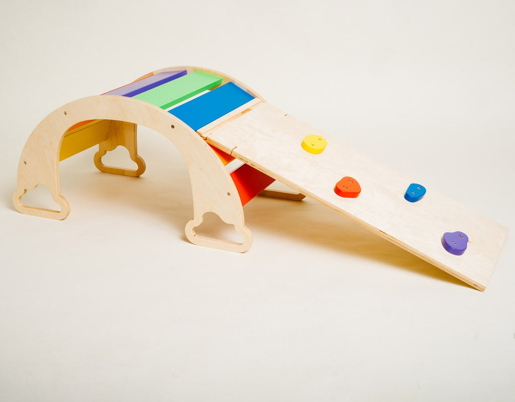 Rampe d'escalade Family-scl pour arche Sway Rainbow en bouleau