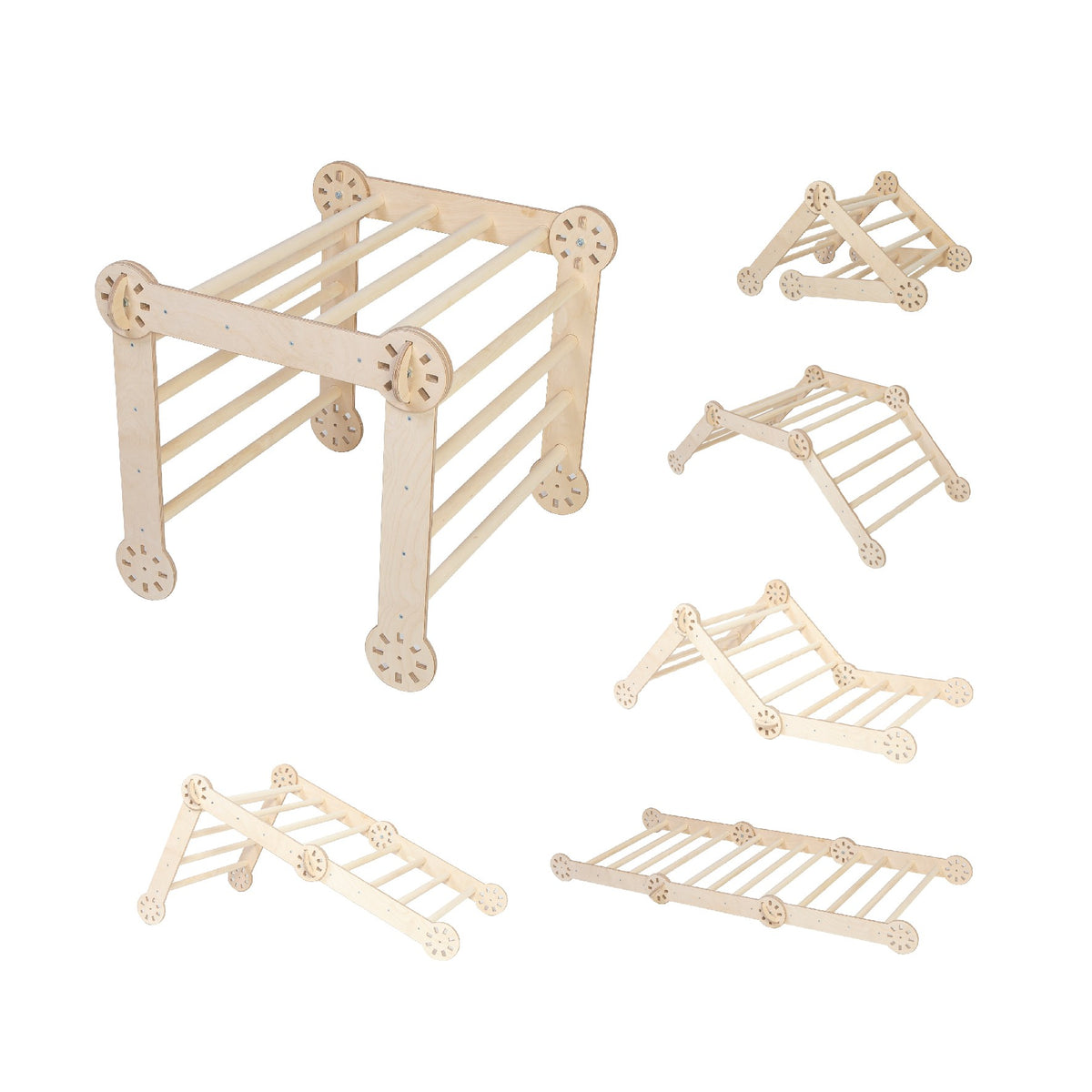 Structure d'escalade Montessori modulable en bois Montessori House Bed – vue 4