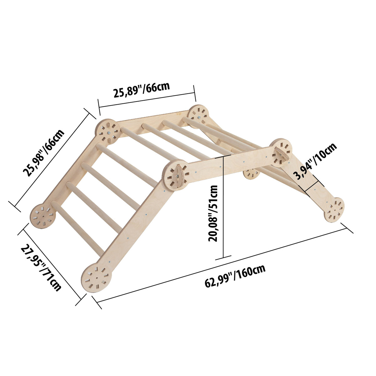 Structure d'escalade Montessori modulable en bois Montessori House Bed – vue 3