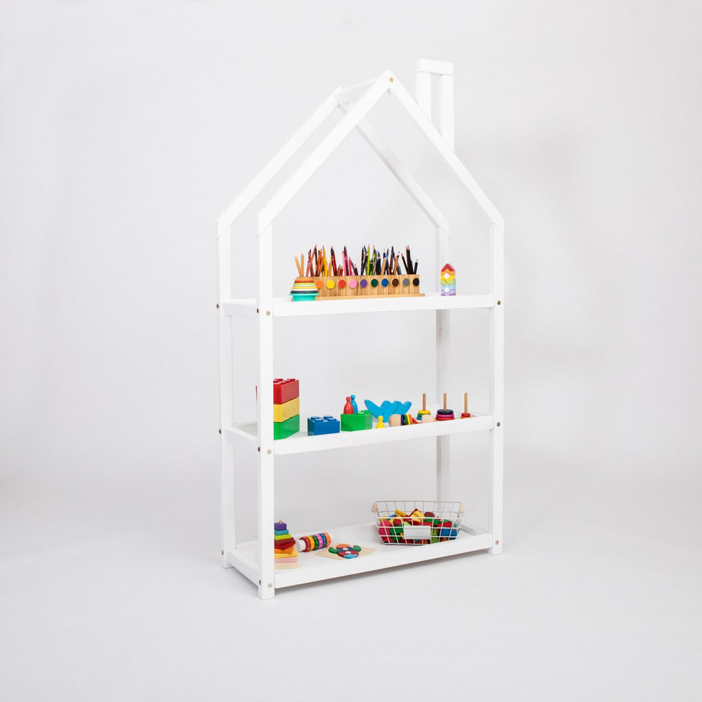 Étagère maison en bois pour chambre d'enfant Montessori House Bed – vue 11
