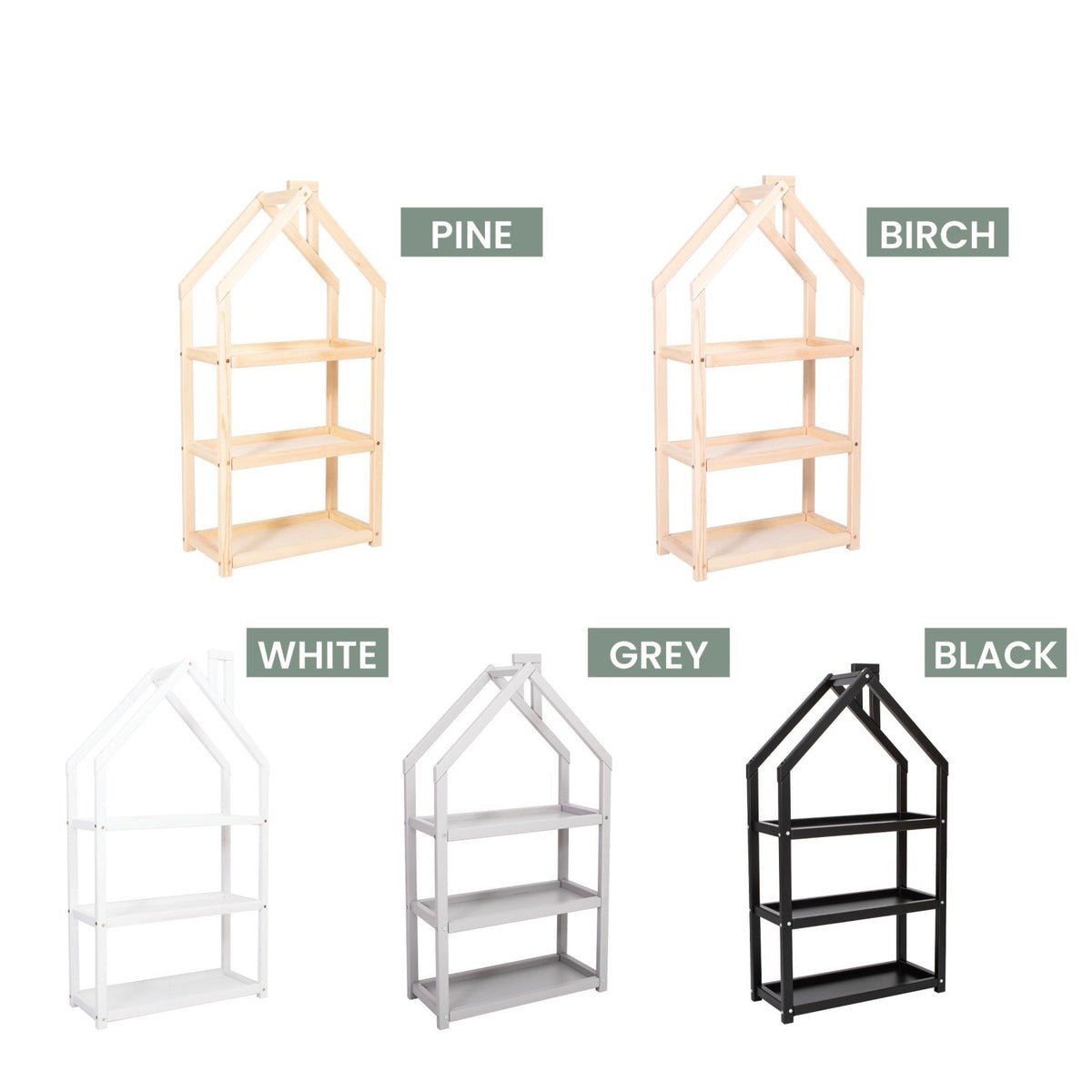 Étagère maison en bois pour chambre d'enfant Montessori House Bed – vue 18