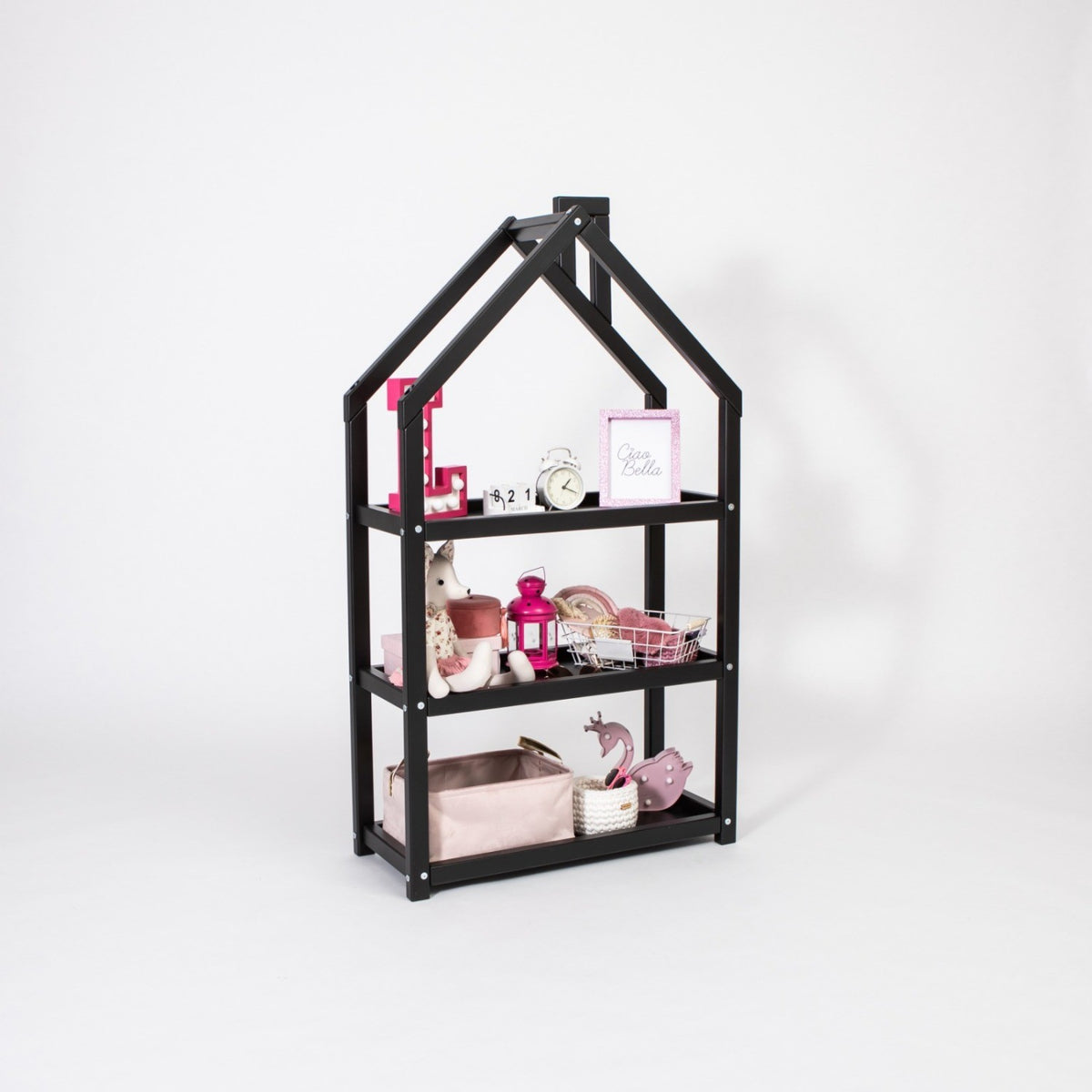 Étagère maison en bois pour chambre d'enfant Montessori House Bed – vue 5