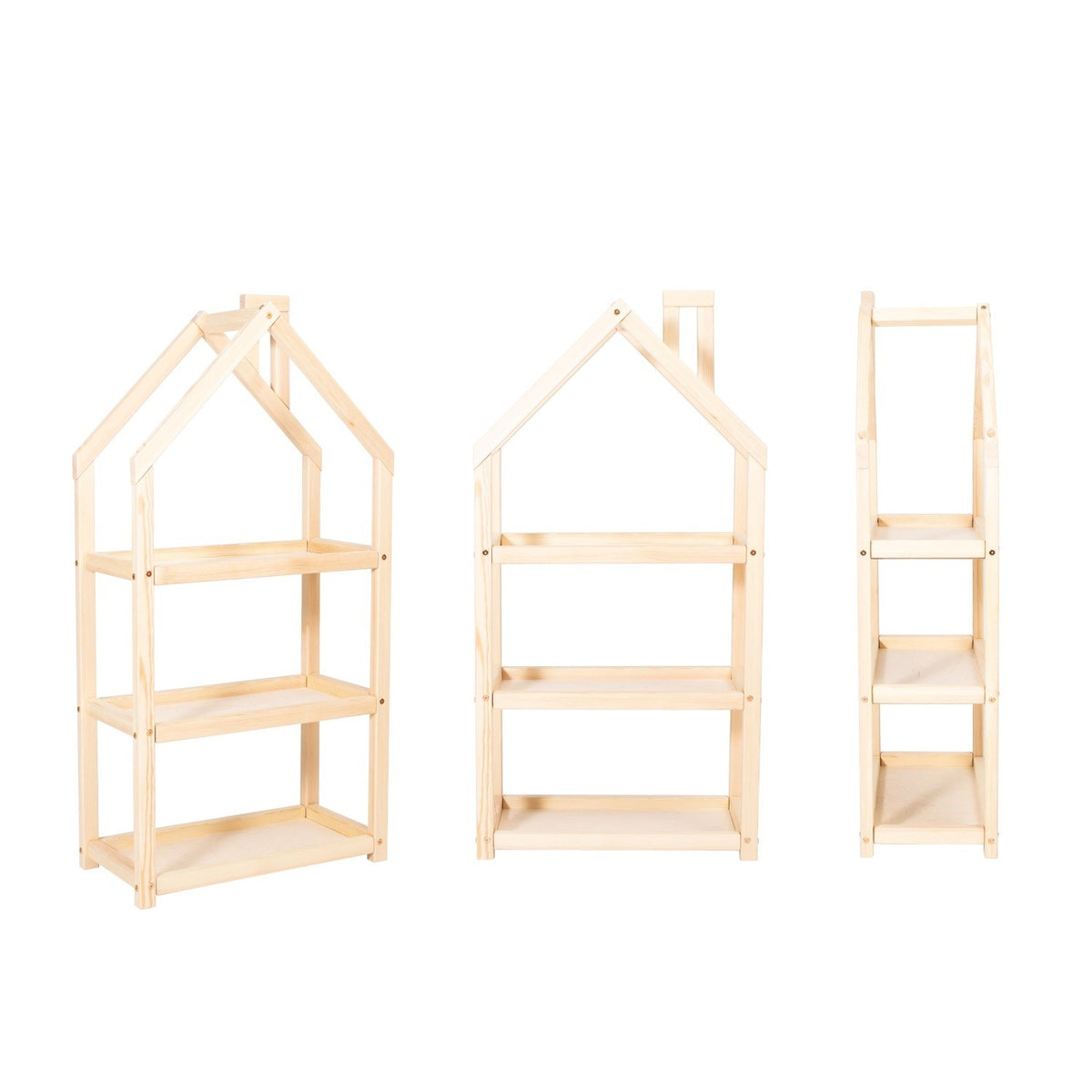 Étagère maison en bois pour chambre d'enfant Montessori House Bed – vue 4