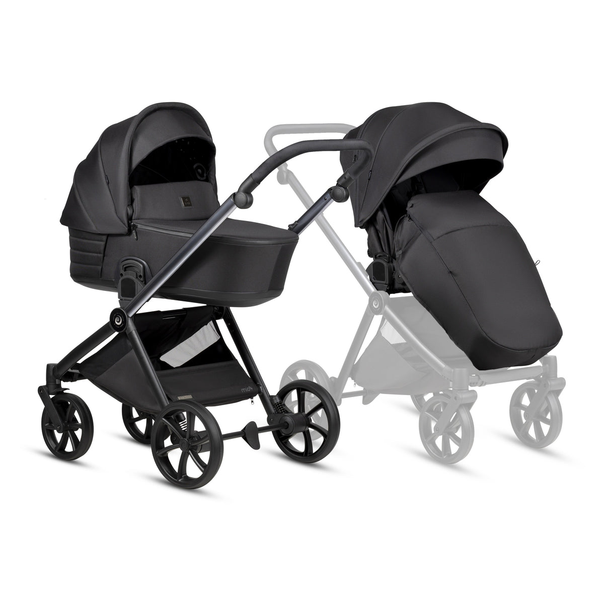 Passeggino 2 in 1 Tutis MIO3+ Black Edition – Ossidiana 060