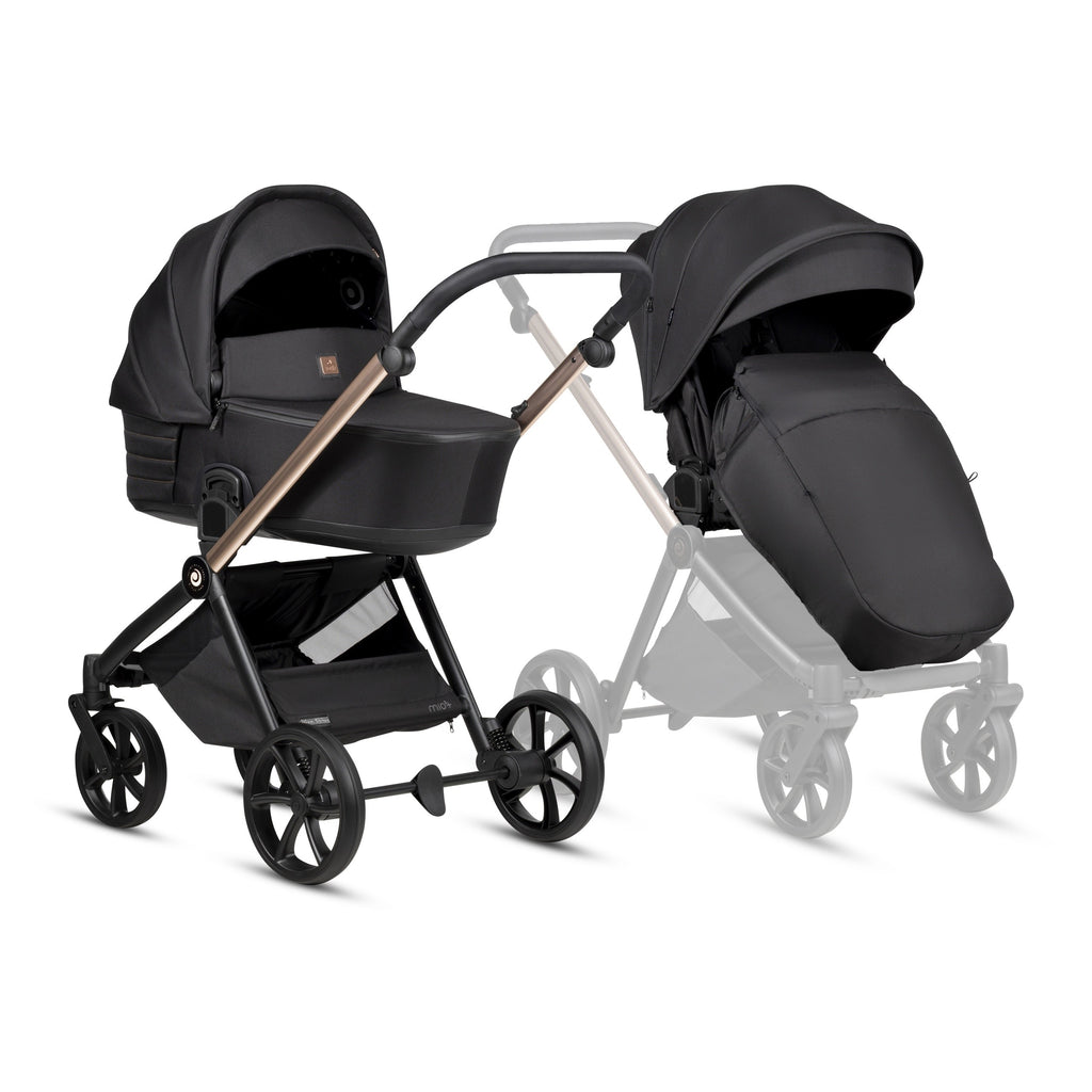 Wózek 2w1 Tutis MIO3+ Black Edition – Różowe złoto 292