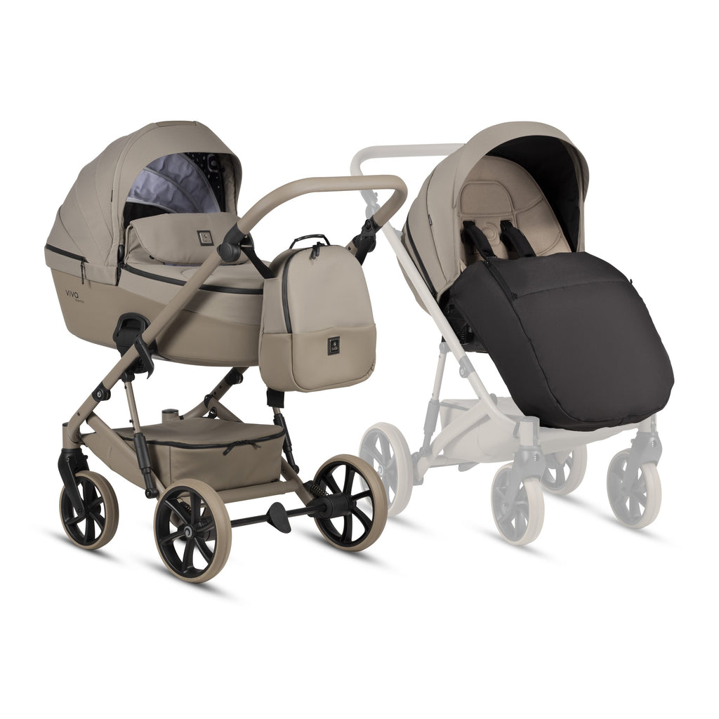 Poussette 2 en 1 Viva 6+ Essential Warm Grey Tutis