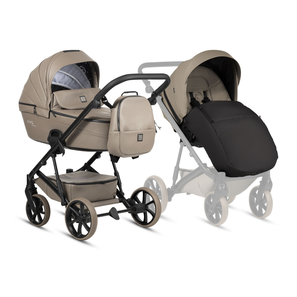 Cochecito 2 en 1 Viva 6+ Leather Cappuccino Tutis – vista 2