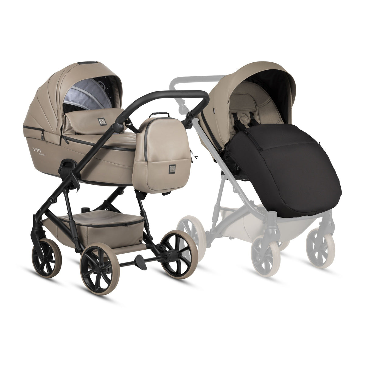 Cochecito 2 en 1 Viva 6+ Leather Cappuccino Tutis – vista 2