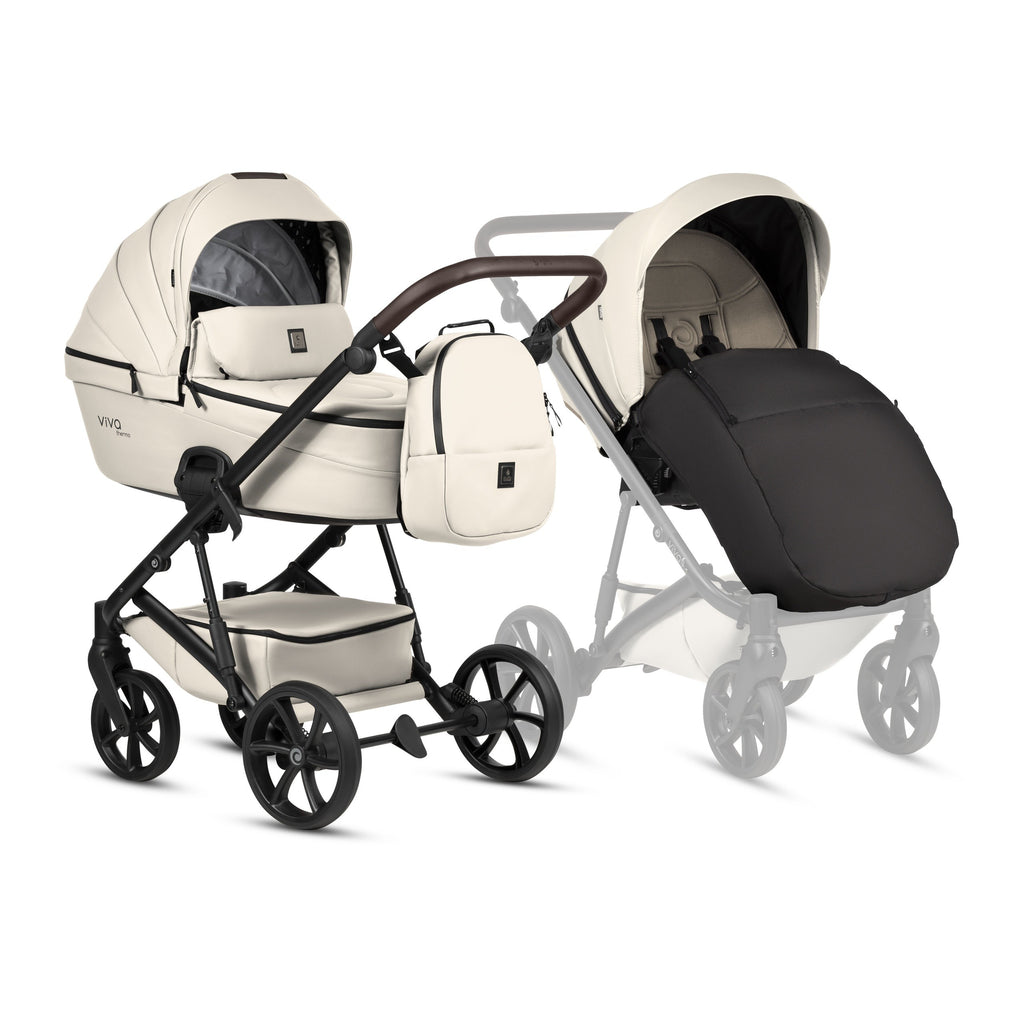 Cochecito 2 en 1 Viva 6+ Leather Vanilla Tutis