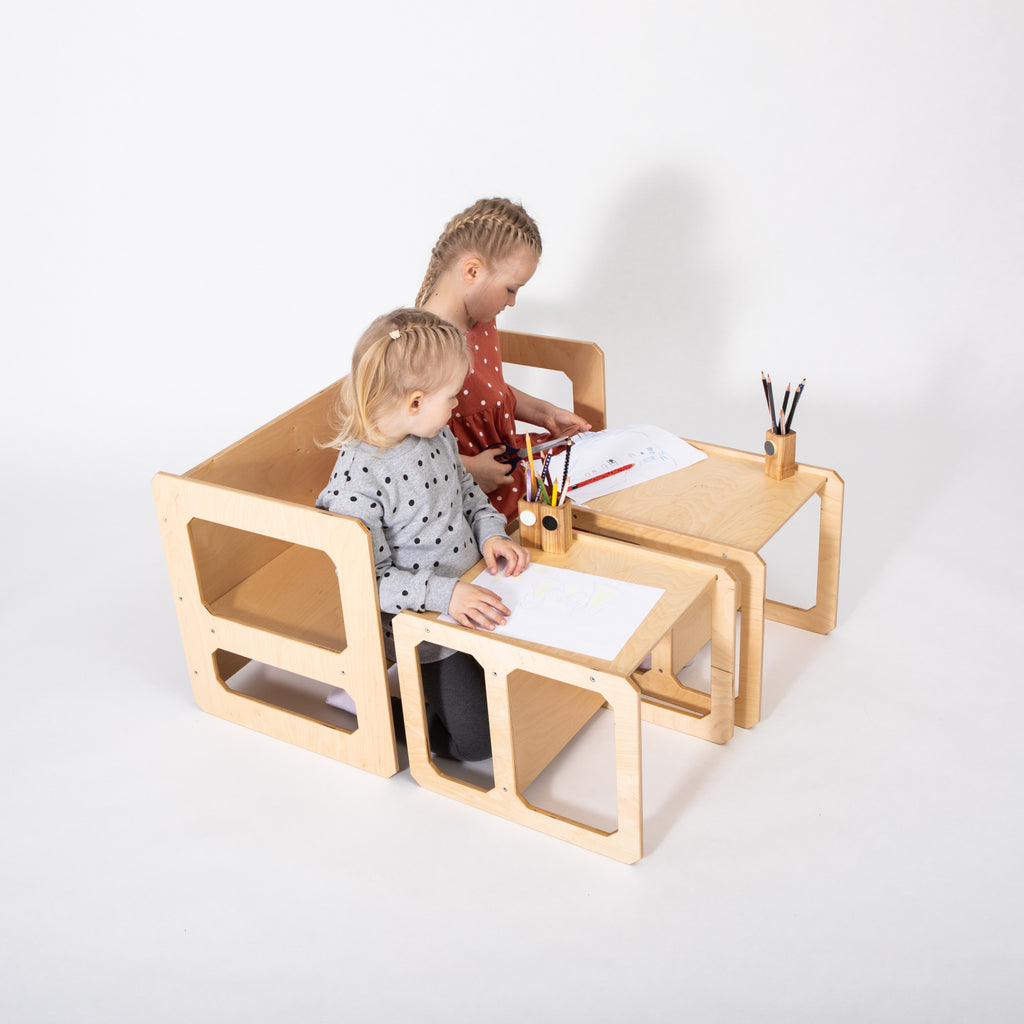 Stolik do jedzenia i 2 krzesełka Montessori House Bed – widok 4