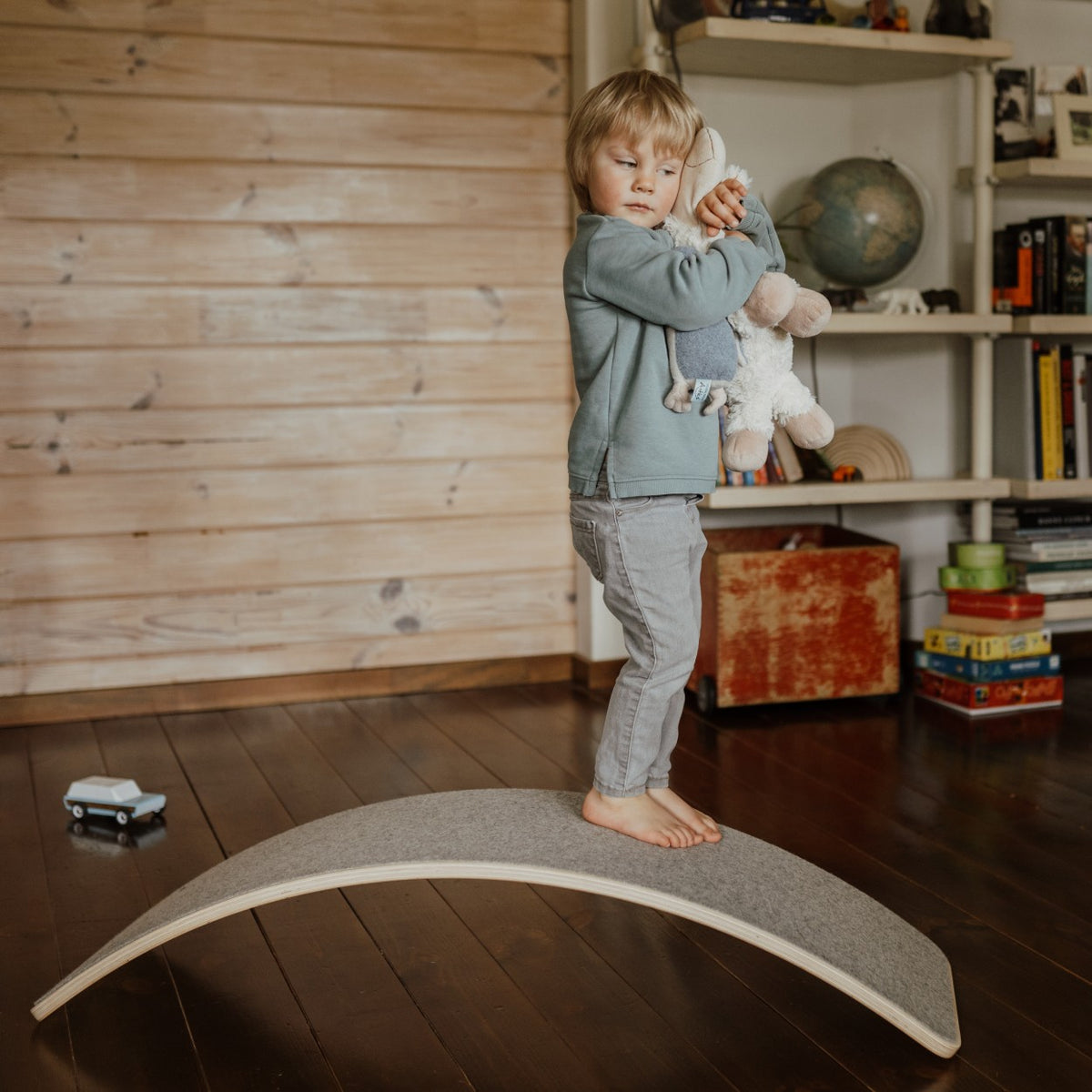 Planche d'équilibre en bois feutre gris leg&go – vue 6