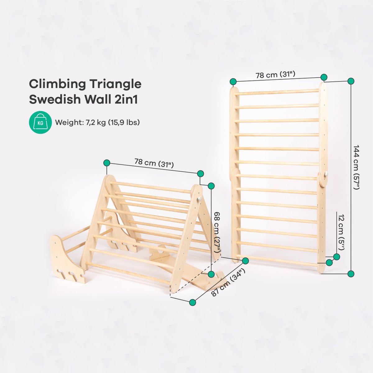 Triangle de Pikler avec espalier leg&go – vue 2