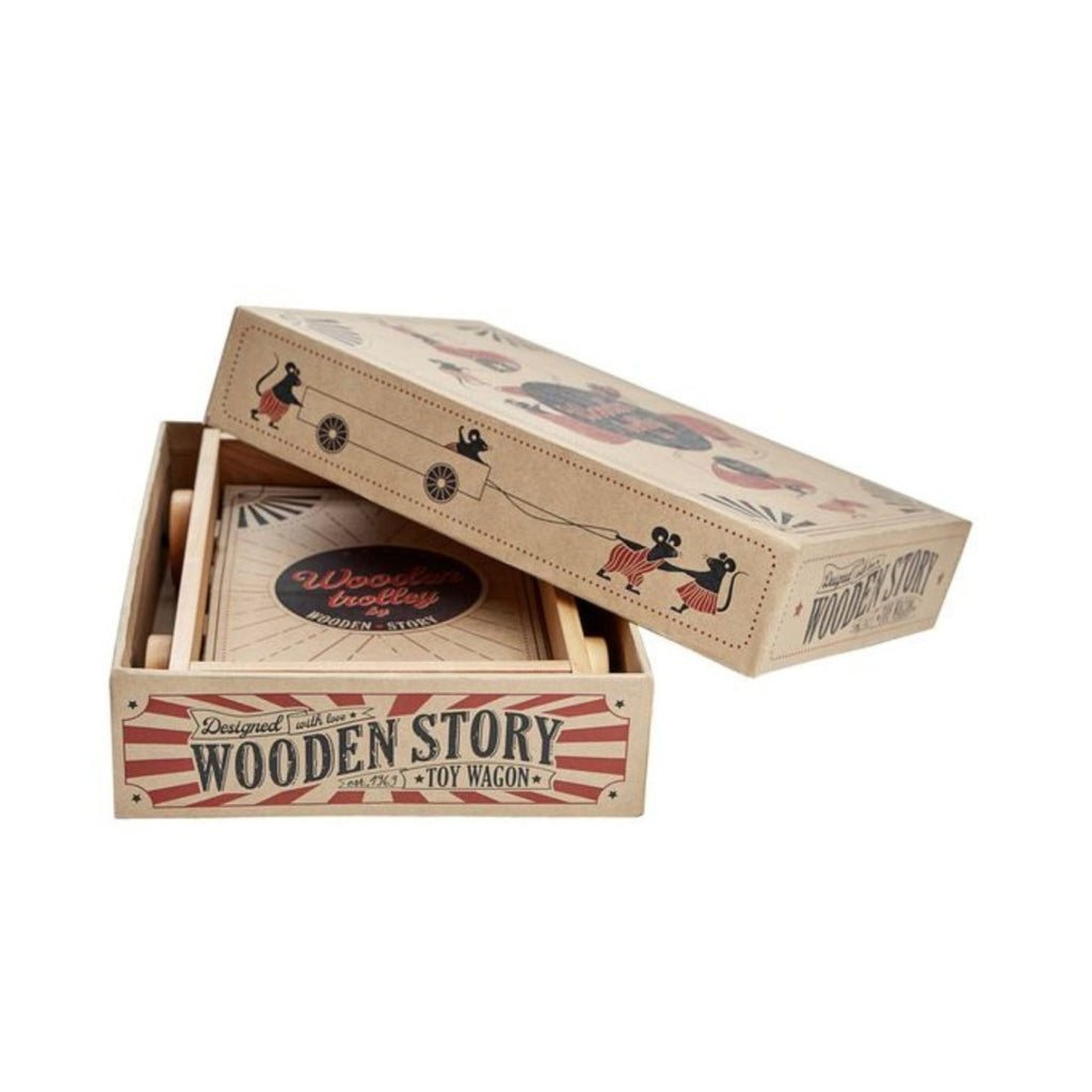 Chariot en bois pour enfant Wooden Story – vue 4